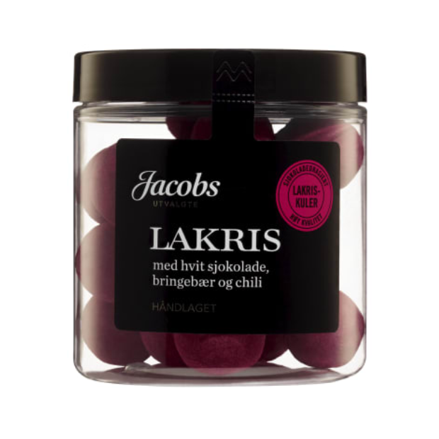 Licorice Balls with White Chocolate, Raspberry & Chili - Lakriskuler m/Hvit Sjoko/Br.Bær/Chili 150g Ju